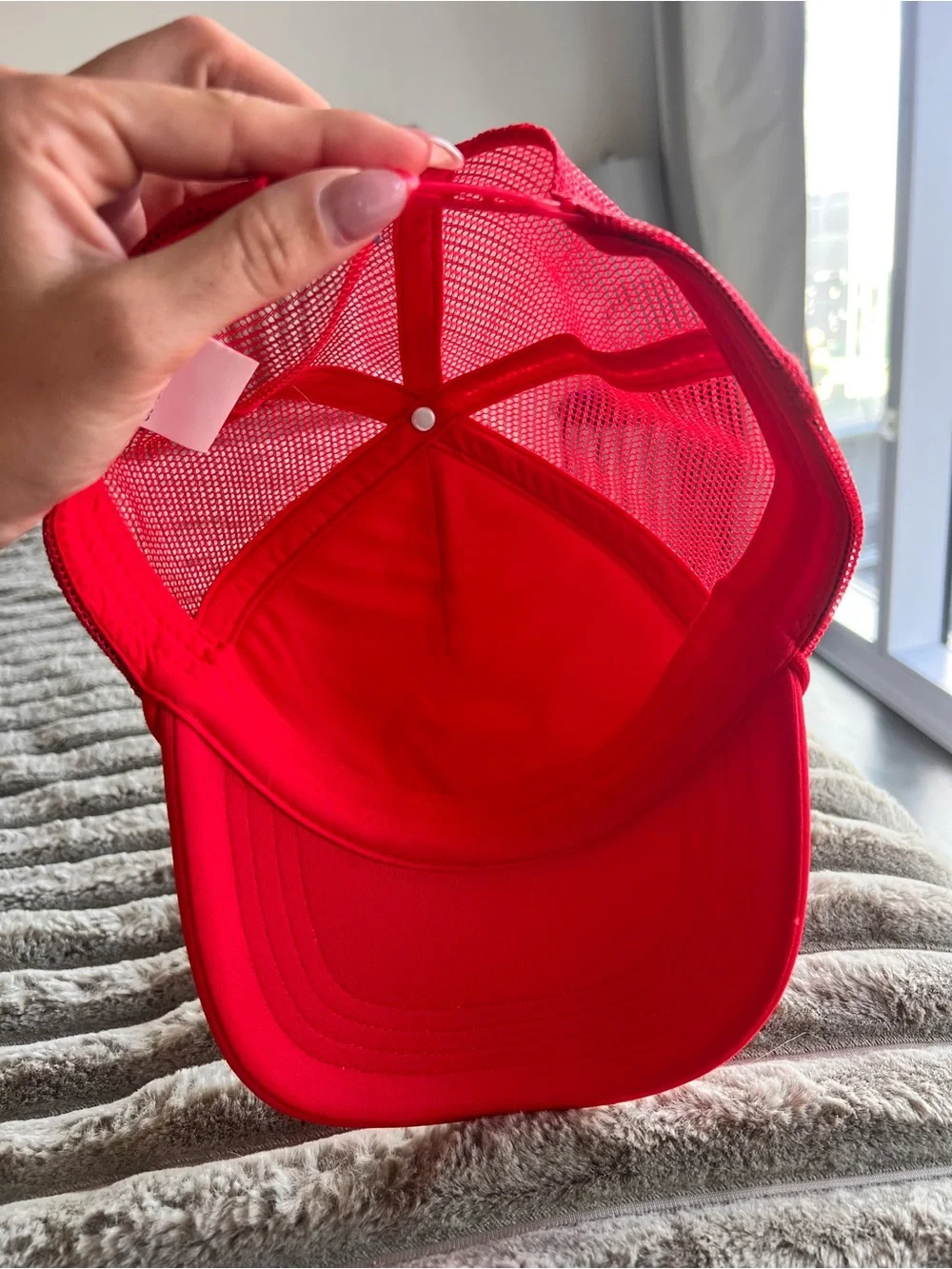 Smiley Face Women's Red Fun Trucker Hat